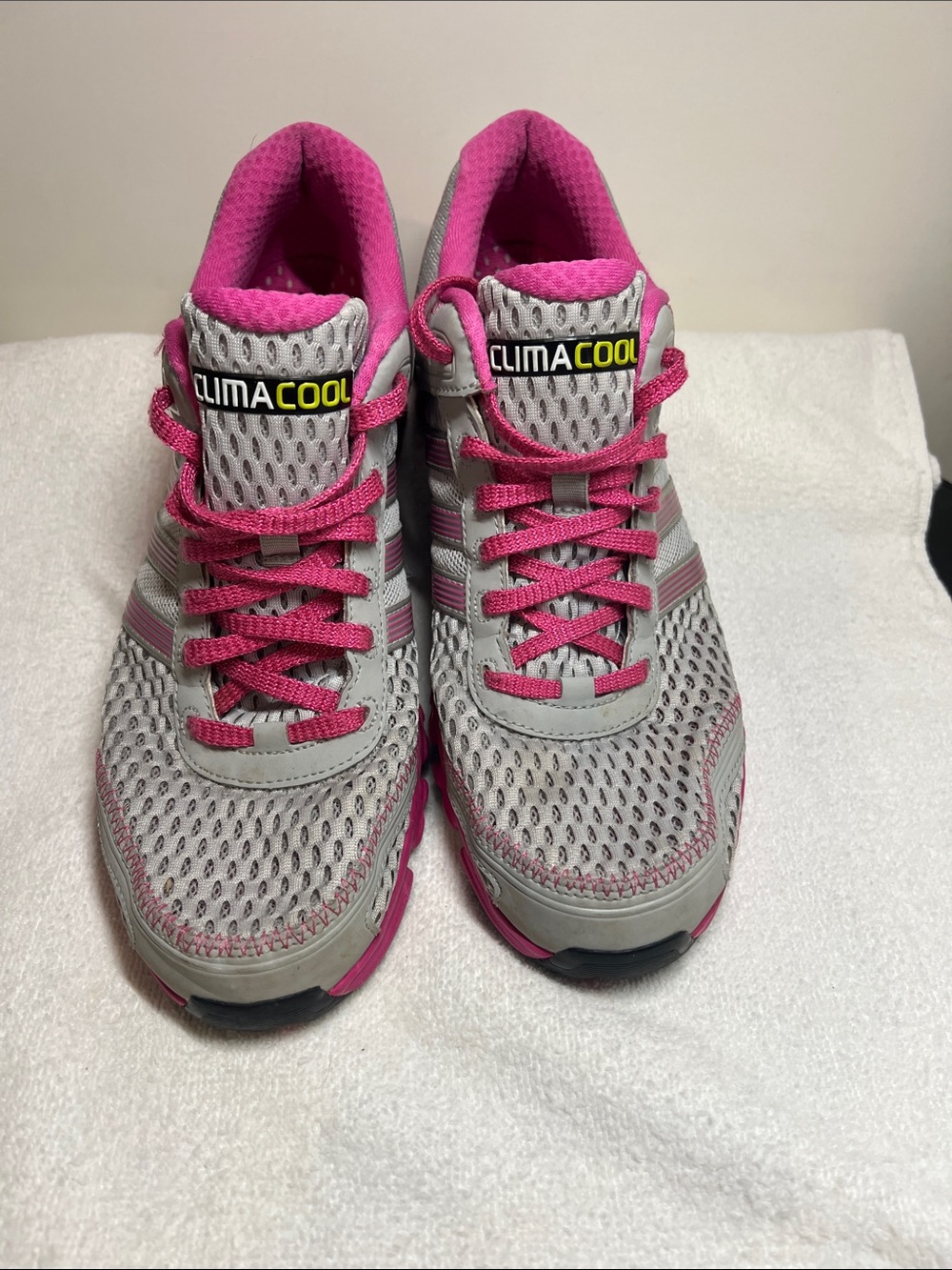 adidas Women’s Gray and Pink Climacool Running Sneakers